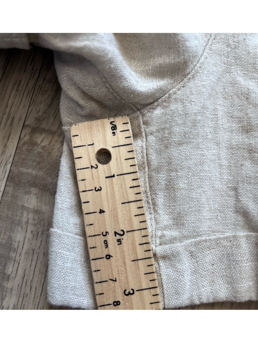 Linen blend neutral cream summer beachy beach Women’s Casual Shorts natural - Picture 5 of 7